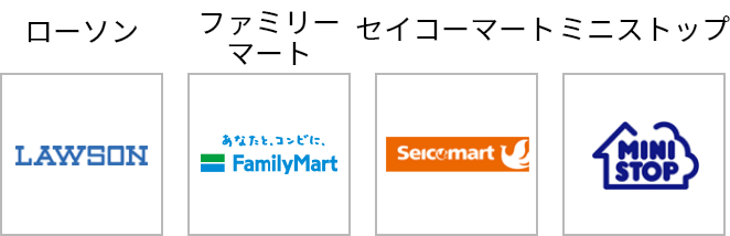 ローソン,ファミリーマート,セイコーマート,ミニストップ